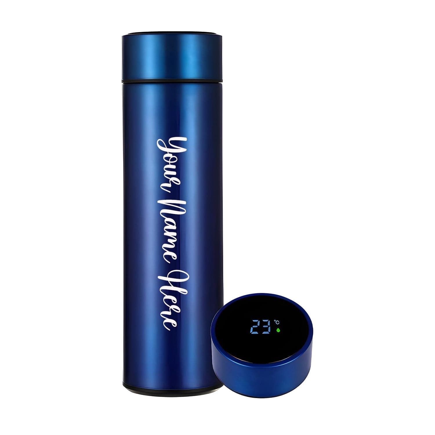 0726 Customized/Personalized Stainless Steel Smart Water Bottle with Smart LCD Temperature Touch | Gifting Custom Name Water Bottle | Gifts for Boyfriend/Girlfriend/Employee | 500ML — image 1