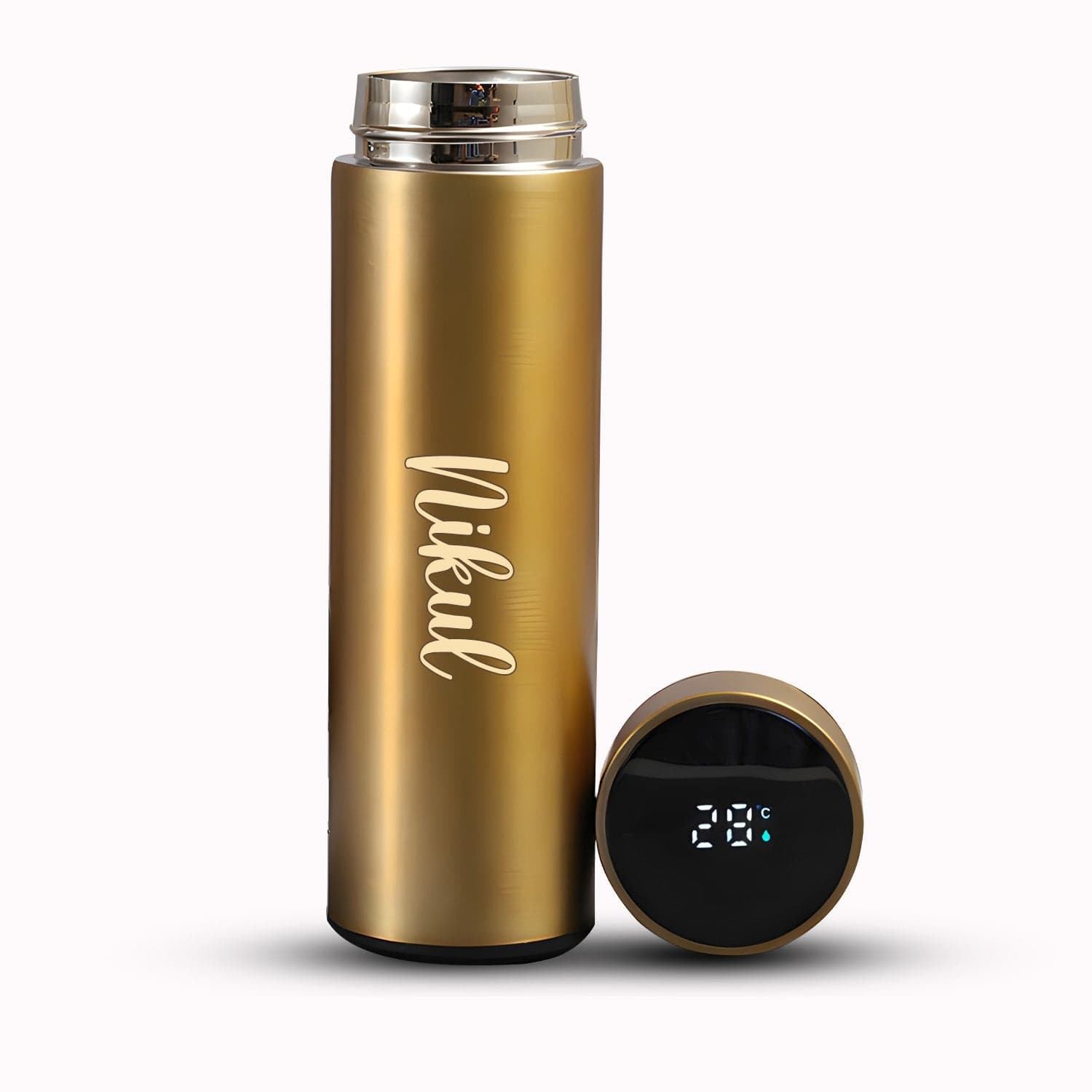 0726 Customized/Personalized Stainless Steel Smart Water Bottle with Smart LCD Temperature Touch | Gifting Custom Name Water Bottle | Gifts for Boyfriend/Girlfriend/Employee | 500ML — image 1