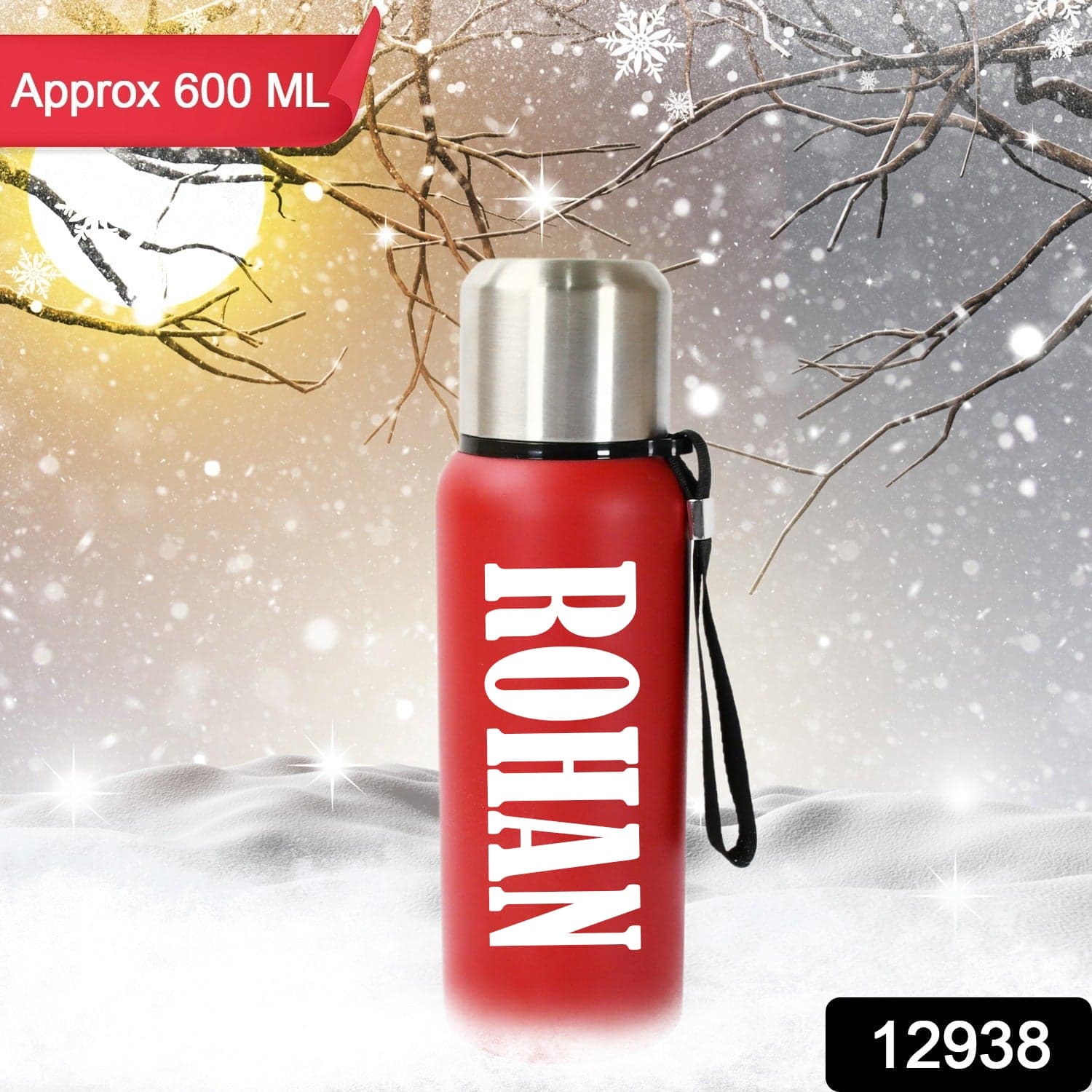 Customize Stainless Steel Water Bottle, Fridge Water Bottle, Stainless Steel Water Bottle Leak Proof, Rust Proof, Cold & Hot Thermos steel Bottle| Leak Proof | Office Bottle | Gym | Home | Kitchen | Hiking | Trekking | Travel Bottle (Approx 600ML) — image 1