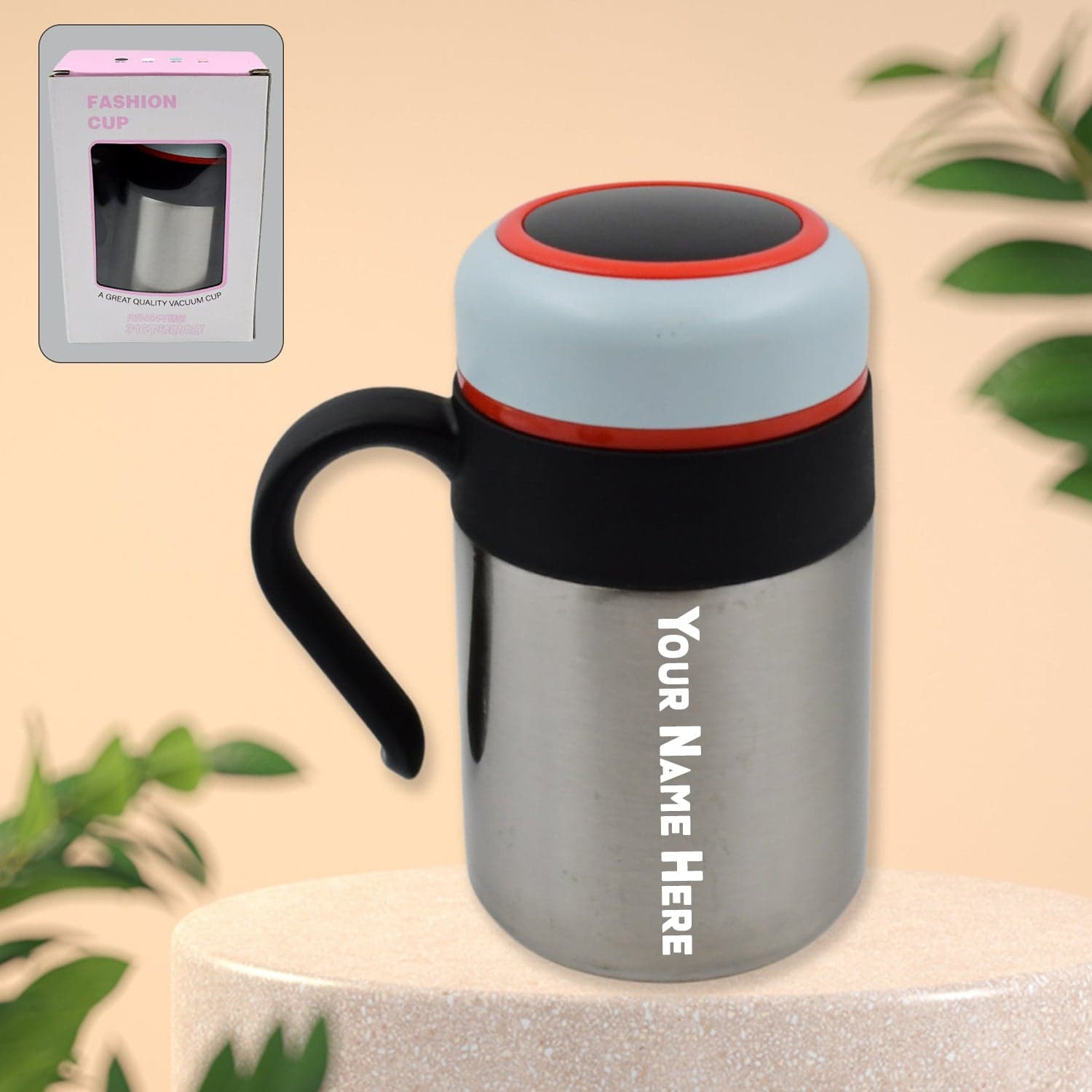 Customize Stainless Steel Mug / Bottle Vacuum Insulated Cup With Handle & Small Cup (420 ML) — image 1