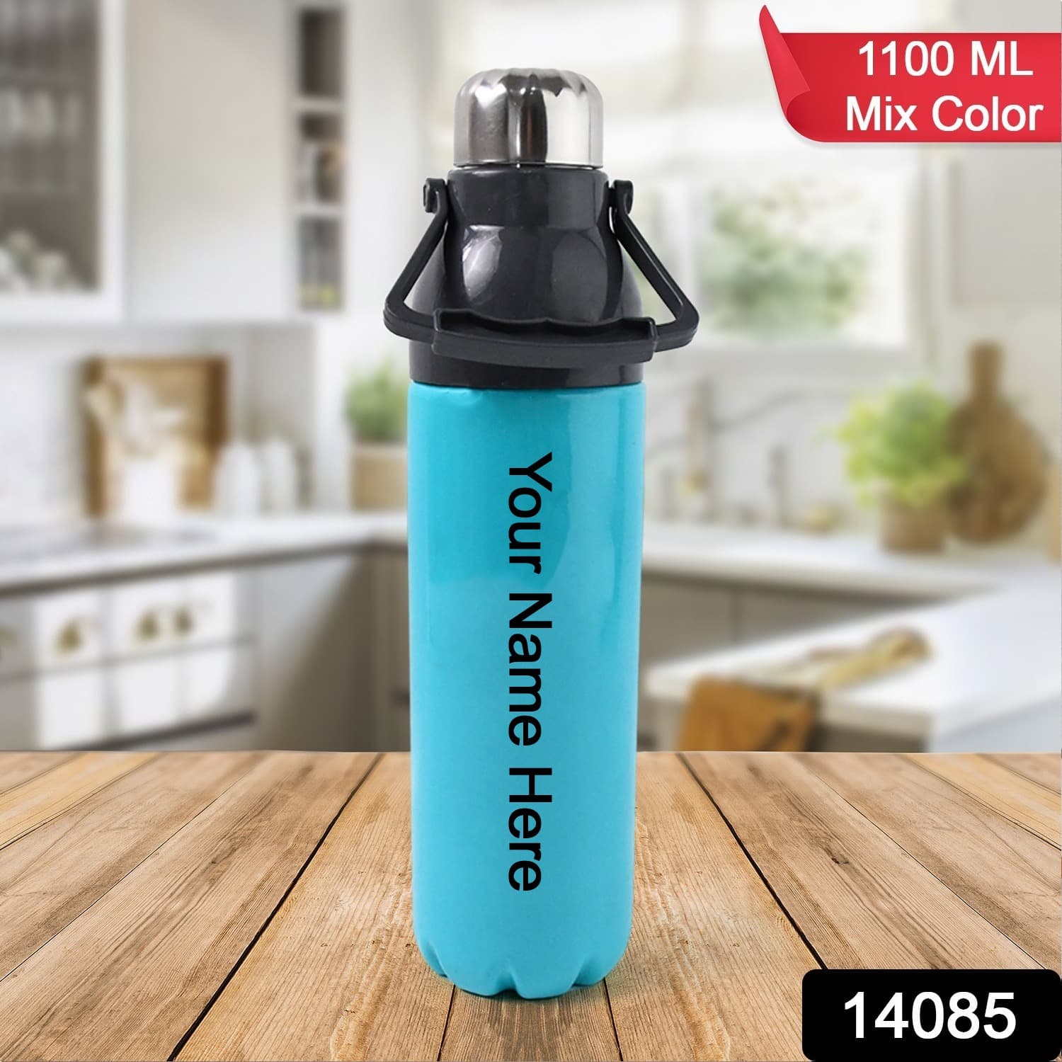 CustomizePlastic Sports Bottle Insulated, Leakproof, BPA-Free (1100Ml / Mix Color) — image 1