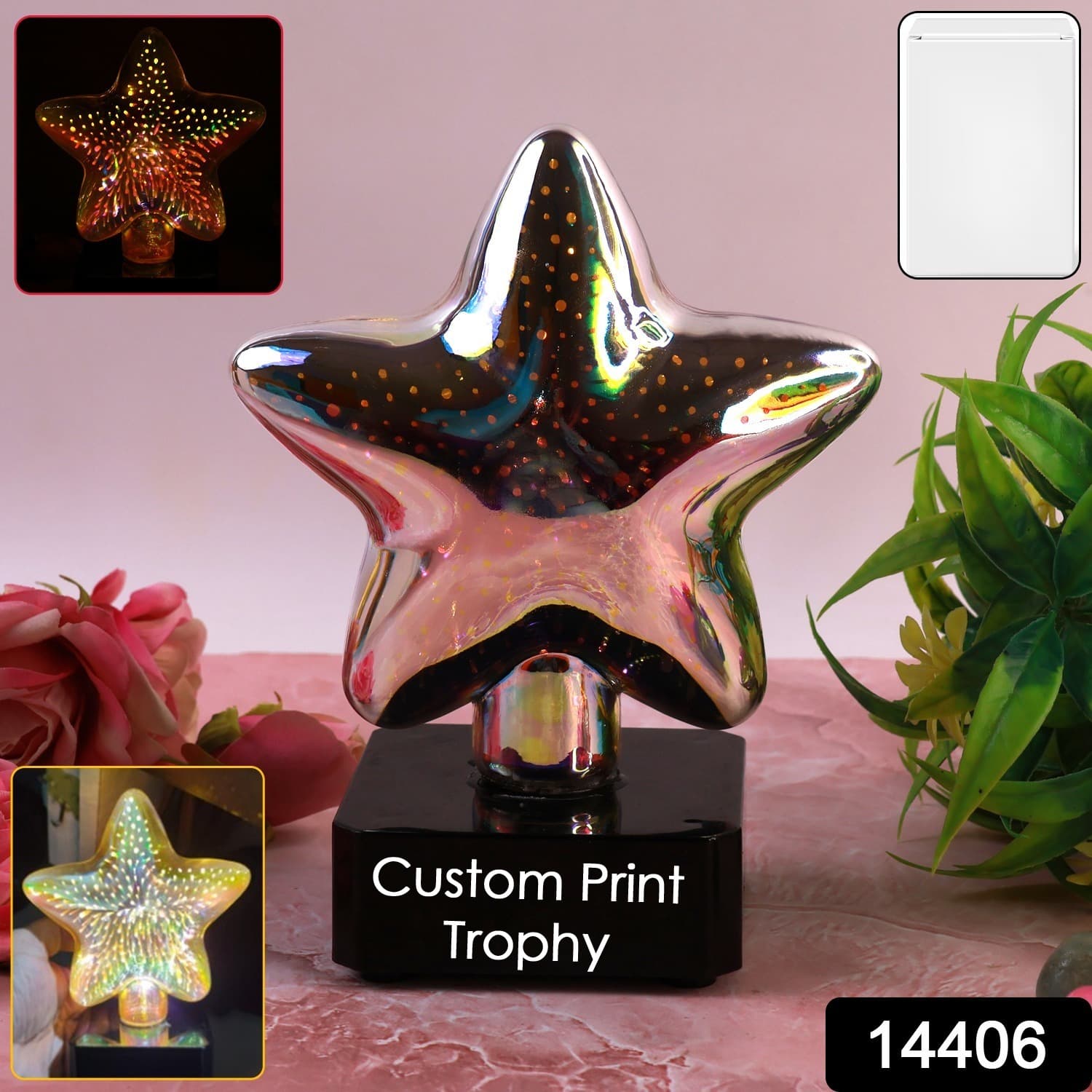 Customized Star-Shaped 3D Illusion Decorative LED Night Lamp (1 Pc) — image 1