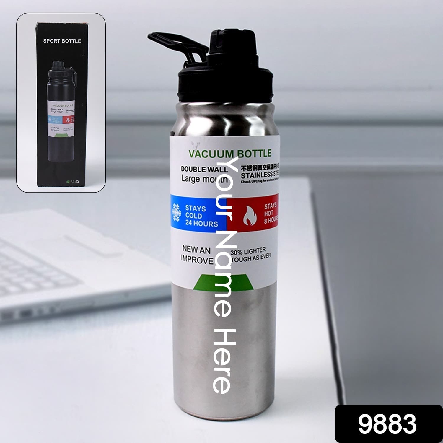 Customize Stainless Steel Double Wall Vacuum-Insulated Drink Water Bottle (600 ML Approx) — image 1