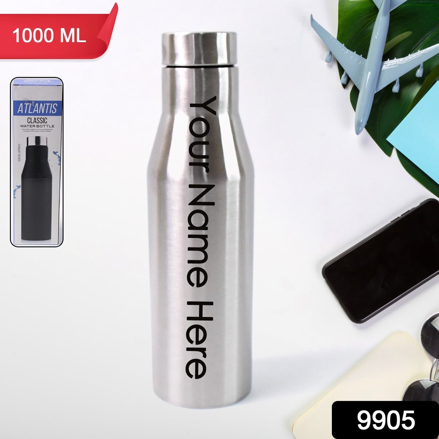 Customize Stainless Steel Double Wall Vacuum-Insulated Drink Water Bottle (1000 ML Approx) — image 1
